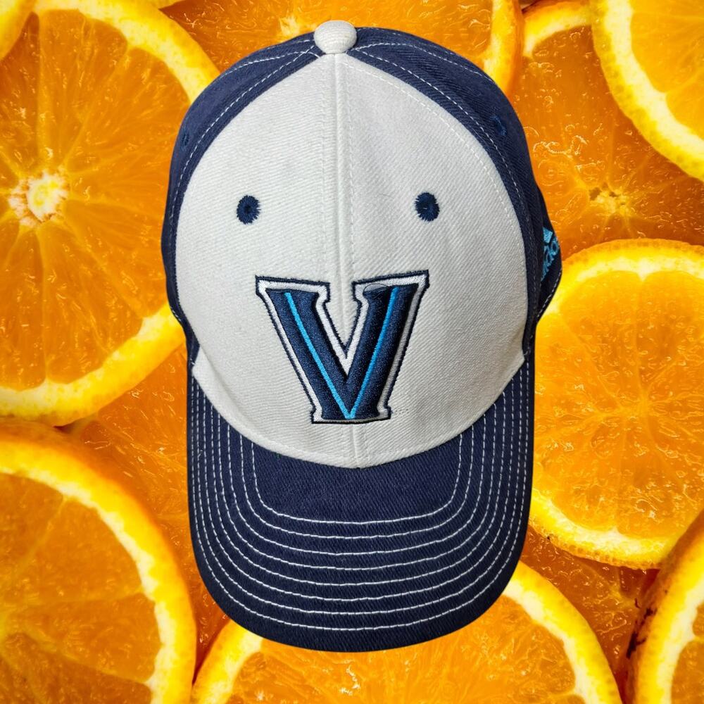 Adidas Navy-White Cotton Villanova Wildcats‎ Semi-Fitted Stretch Baseball Cap
